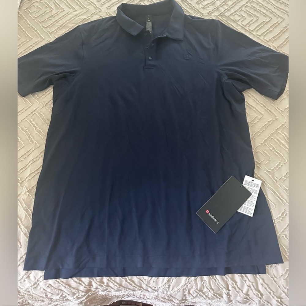NWT! Lululemon Athletica Blue Polo Shirt Classic Design